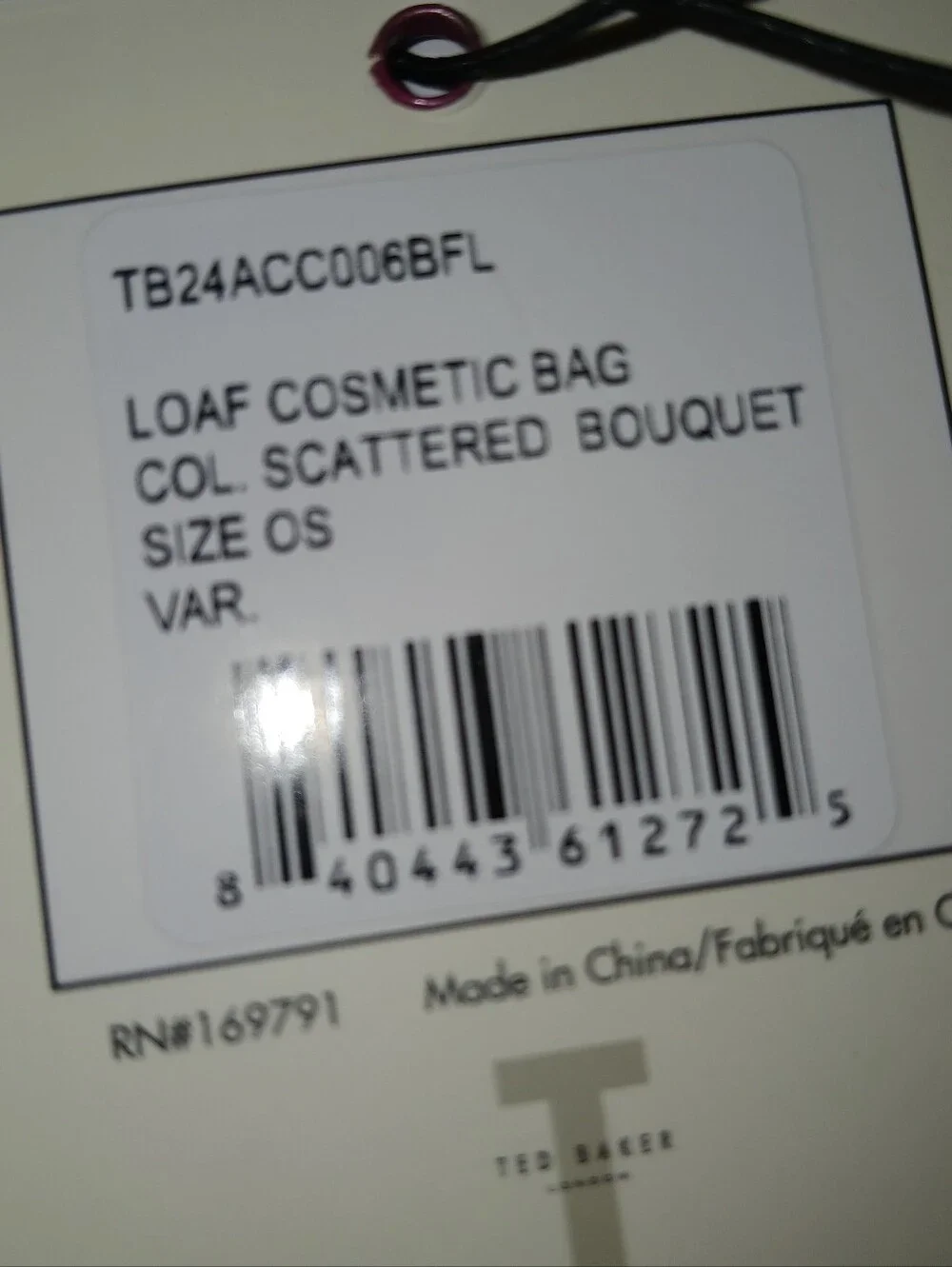 Ted Baker Loaf Cosmetic Pouch & 2 Travel Bottles, Scattered Bouquet